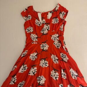 Abercrombie & Fitch Red Floral Dress